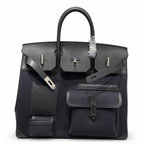 Birkin Cargo 40 Total Black Canvas and Leather Multi-Pocket Bag — Streamlined Structured Bag