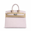 Hermès Birkin 25 Sellier Mauve Pale Epsom Silver Hardware — Polished Top-Handle Bag