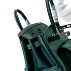 Birkin Cargo 25 Green Swift Leather and Canvas Splicing Bag — Sophisticated Tote Style