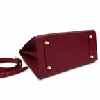 Birkin Style 25/30 Sellier in Bordeaux Epsom Leather (Gold Hardware) — Versatile Top-Handle Handbag