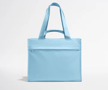 Sky Blue Soft Fabric Multi-pocket Commute & Travel Daily Handheld Accessory Bag