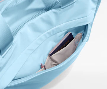 Sky Blue Soft Fabric Multi-pocket Commute & Travel Daily Handheld Accessory Bag