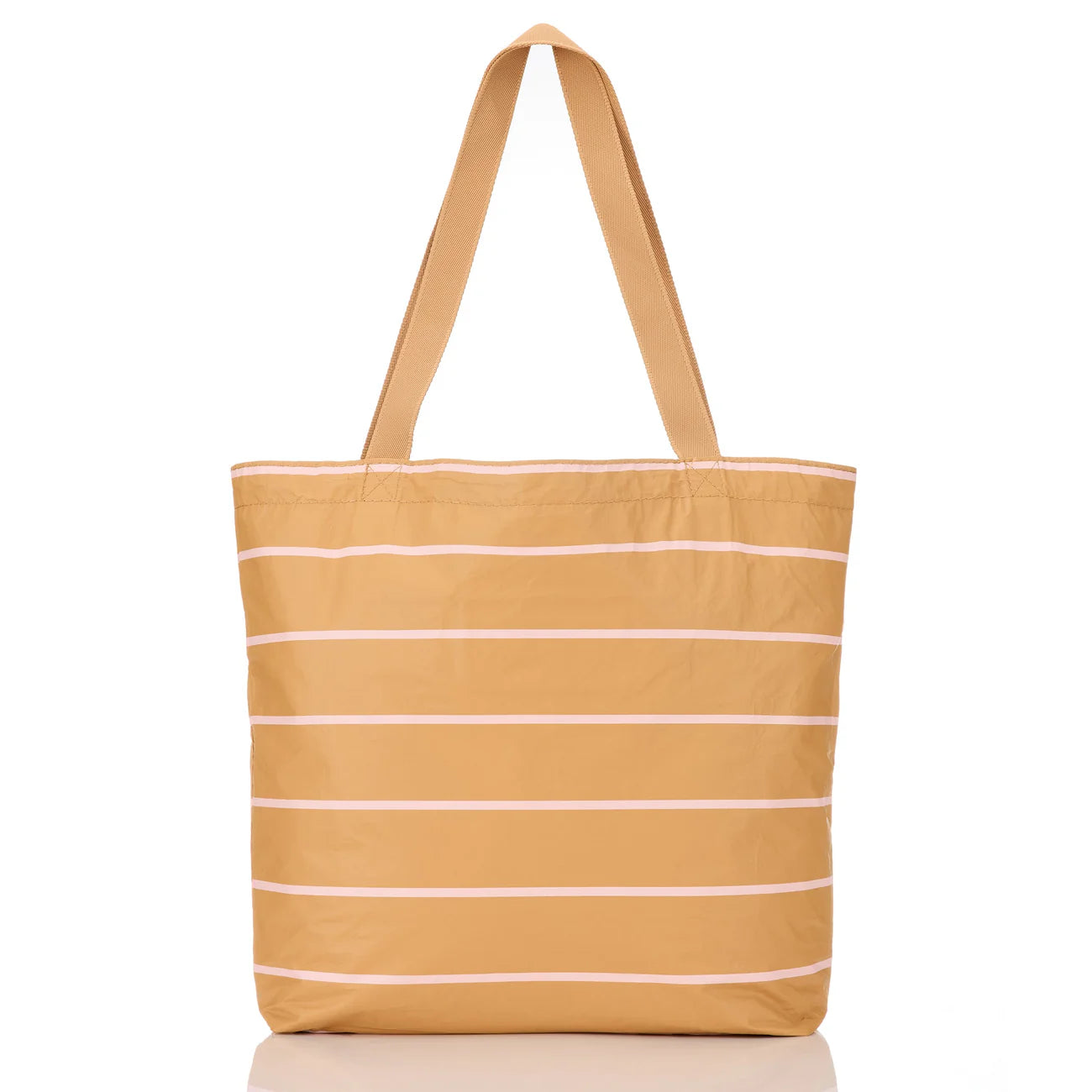 Caramel Stripe Reversible Daily Matching Casual Tote Bag