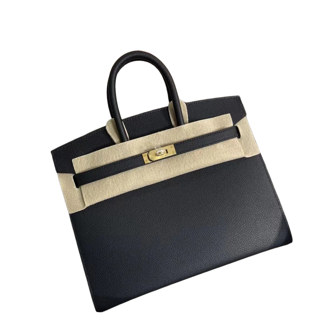 Birkin 25 Sellier 89 Black Epsom Gold Hardware — Distinctive Carryall Silhouette