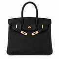 Birkin Retourne in Noir Togo Leather with Contrast Interior (Gold Hardware) — Timeless Structured Handbag