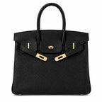 Birkin Retourne in Noir Togo Leather with Contrast Interior (Gold Hardware) — Timeless Structured Handbag