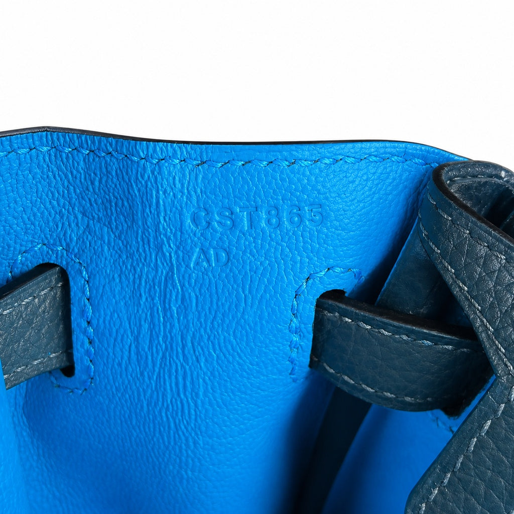 Mini Birkin 25cm Officier Edition in Cypress Green Togo & Swift Calfskin — Refined Structured Tote