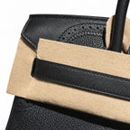 Birkin Ghillies 30 Total Black Leather Top-Handle Bag — Structured Top-Handle Tote