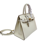 Birkin Style 25/30 Sellier in Craie Epsom Leather (Gold Hardware) — Streamlined Structured Bag
