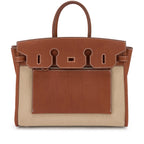 Birkin 35 L'Envers Edition Fauve Barenia Faubourg Palladium Hardware — Distinctive Carryall Silhouette