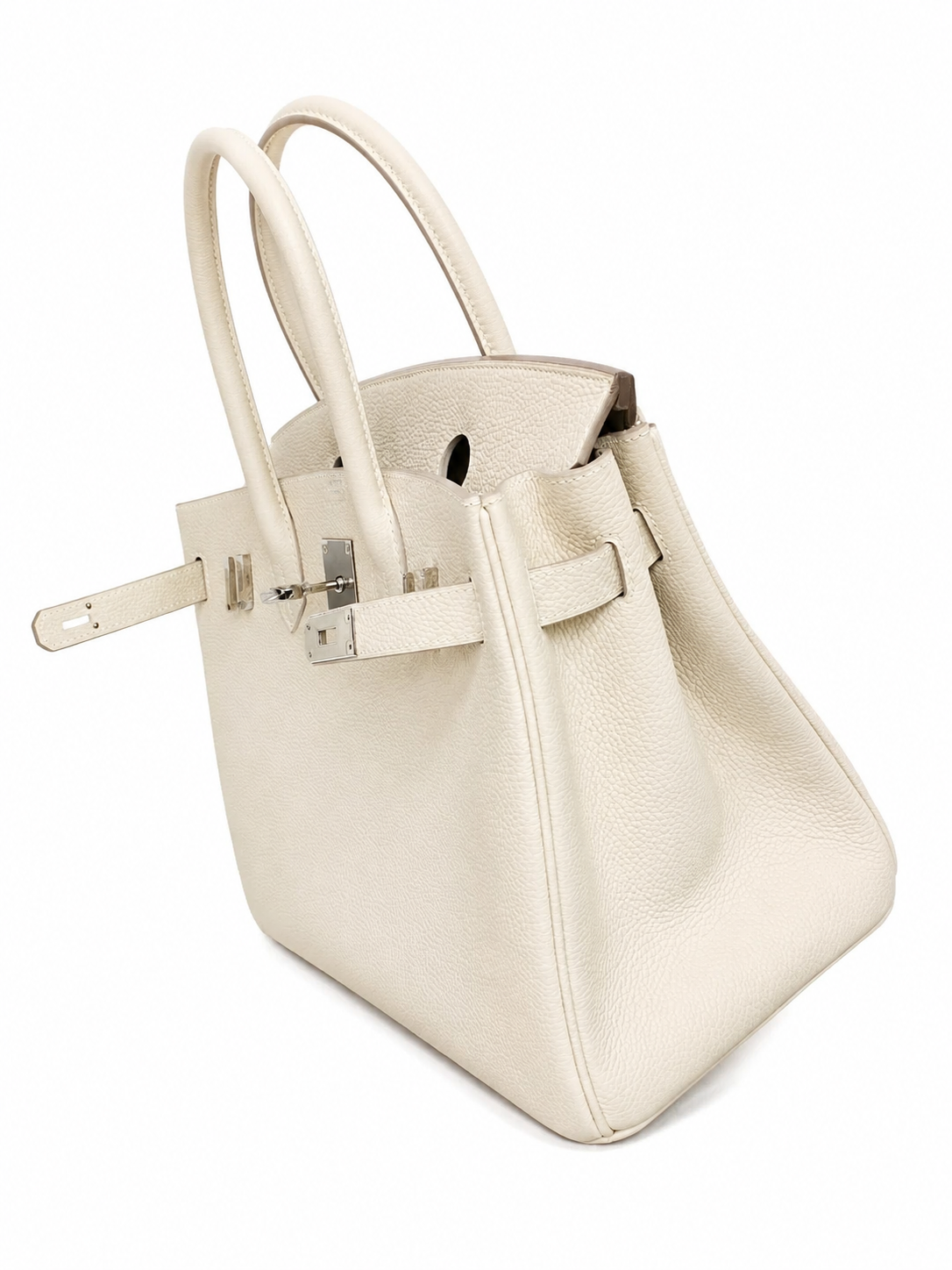 Birkin 30 Retourne in Craie Togo Leather (Palladium Hardware) — Sophisticated Tote Style