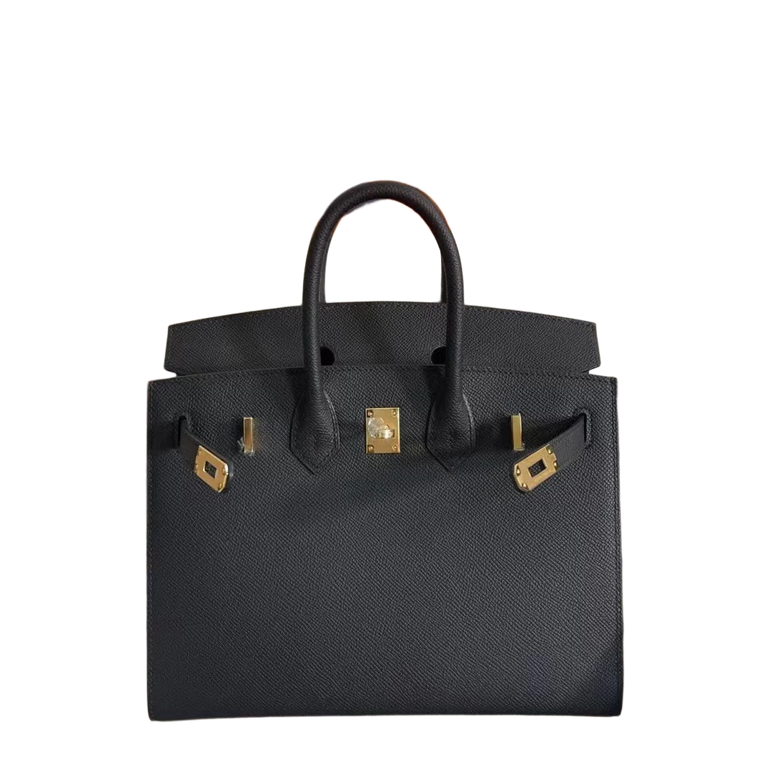 Birkin 25 Sellier 89 Black Epsom Gold Hardware — Distinctive Carryall Silhouette
