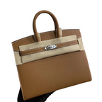 Birkin 25 Sellier 37 Gold Epsom Silver Hardware — Elegant Hand-Carry Design