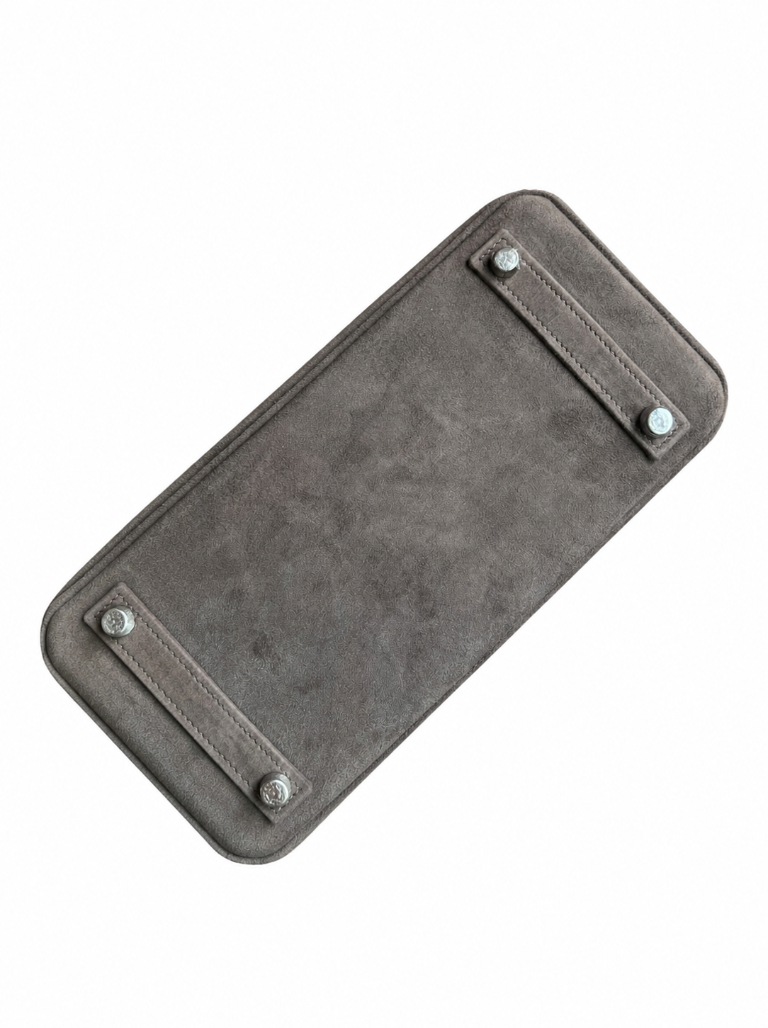Birkin 25 Retourne in Grey Suede Grizzly (Palladium Hardware) — Sophisticated Tote Style