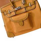 Birkin Cargo 25 Amber Yellow Swift Leather and Canvas Splicing Bag — Sophisticated Tote Style