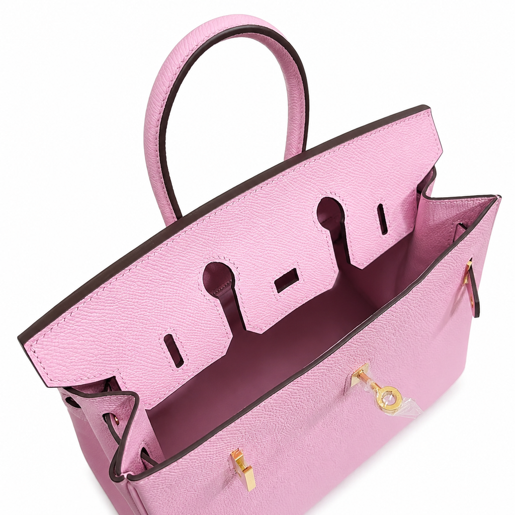 Birkin 25 Sellier Mauve Sylvestre Epsom Gold Hardware — Structured Top-Handle Tote