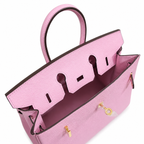 Birkin 25 Sellier Mauve Sylvestre Epsom Gold Hardware — Structured Top-Handle Tote