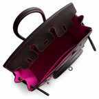 Mini Birkin 25cm Officier Edition in Chocolate Brown Togo & Pink Swift Calfskin — Distinctive Carryall Silhouette