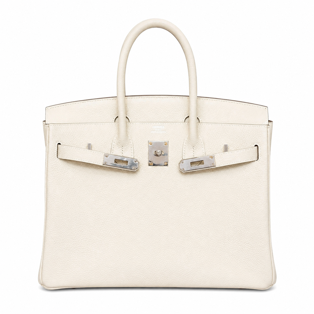 Birkin 30 Retourne in Craie Togo Leather (Palladium Hardware) — Sophisticated Tote Style