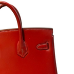Birkin 25 Sellier in Rouge H Boxcalf Leather (Gold Hardware) — Refined Structured Tote