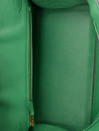 Birkin Emerald Shiny Niloticus Crocodile Gold Hardware — Streamlined Structured Bag