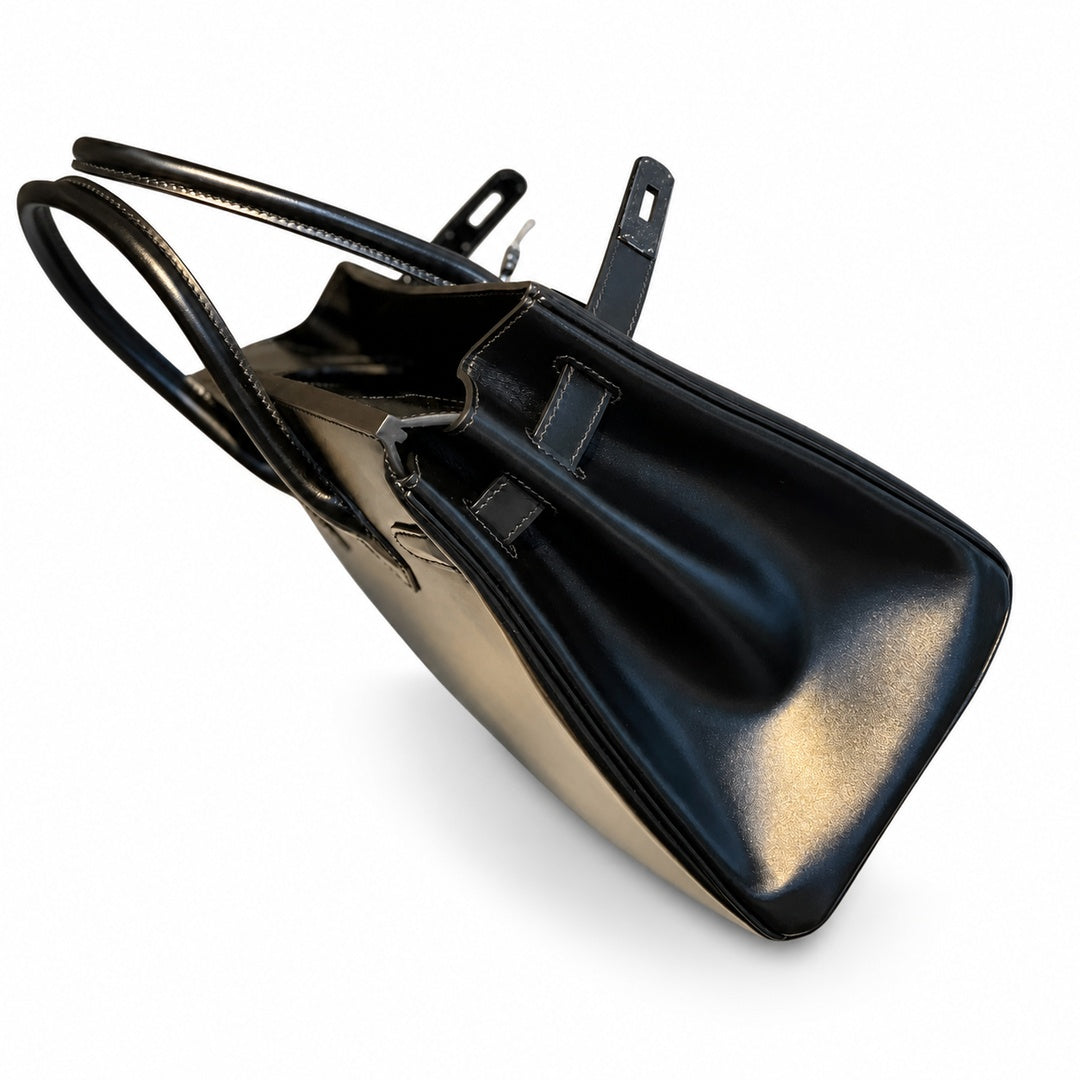 Rare Limited Edition Birkin 30cm So Black Total Matte-Hardware Luxury Tote — Distinctive Carryall Silhouette