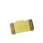 Birkin Cargo 25 Sesame and Lime Yellow Swift Leather Splicing Canvas Bag — Timeless Structured Handbag