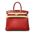 Birkin 25 Sellier in Rouge H Boxcalf Leather (Gold Hardware) — Refined Structured Tote