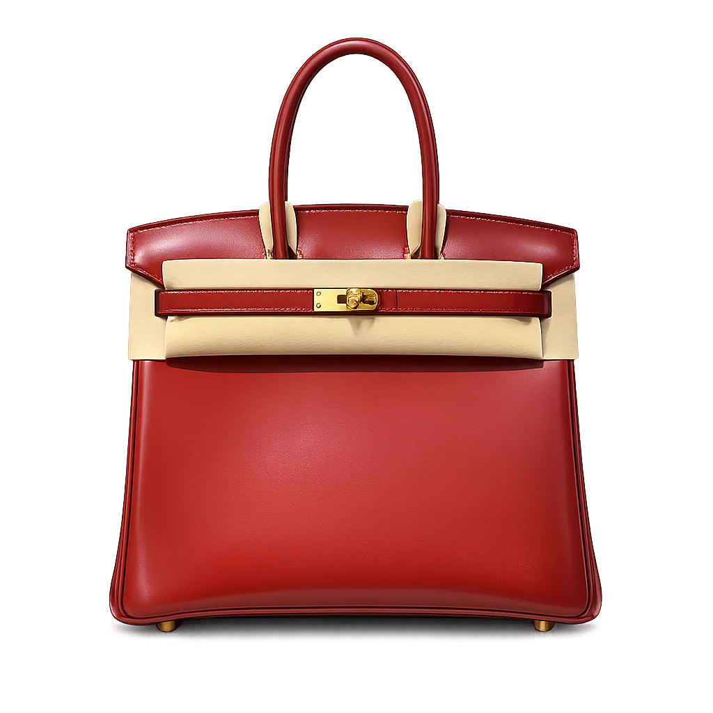 Birkin 25 Sellier in Rouge H Boxcalf Leather (Gold Hardware) — Refined Structured Tote