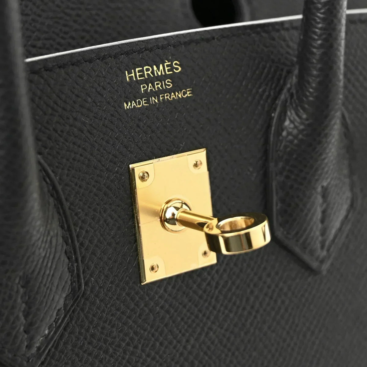 Birkin Sellier 25 Black Epsom Leather Gold Hardware — Polished Top-Handle Bag