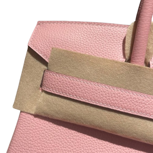 Birkin 25 Retourne 3Q Rose Sakura Togo Silver Hardware — Distinctive Carryall Silhouette