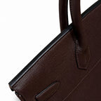 Large Birkin HAC 40cm Men's Tote in Premium Chocolate Brown Togo Cowhide — Streamlined Structured Bag