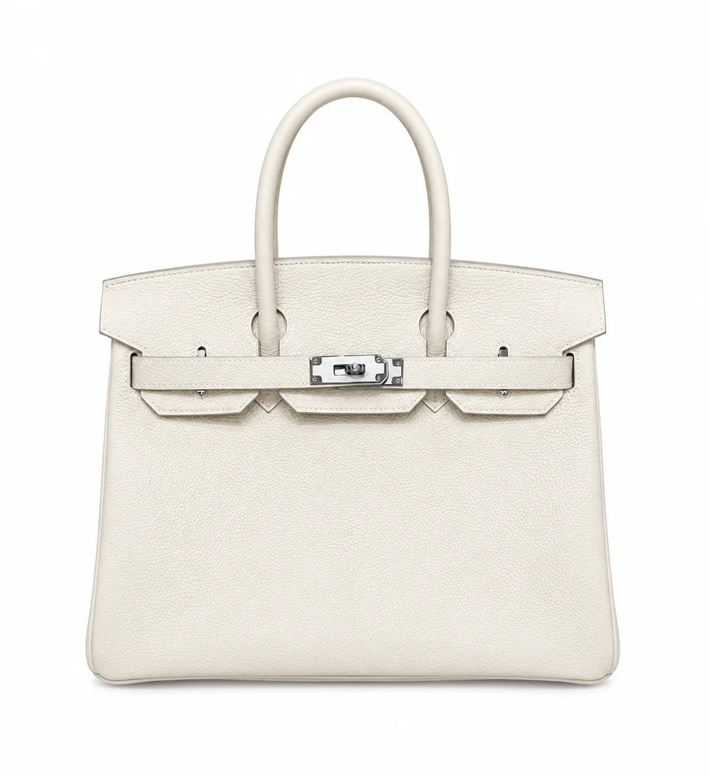 Birkin 30 Retourne in Craie Togo Leather (Palladium Hardware) — Sophisticated Tote Style