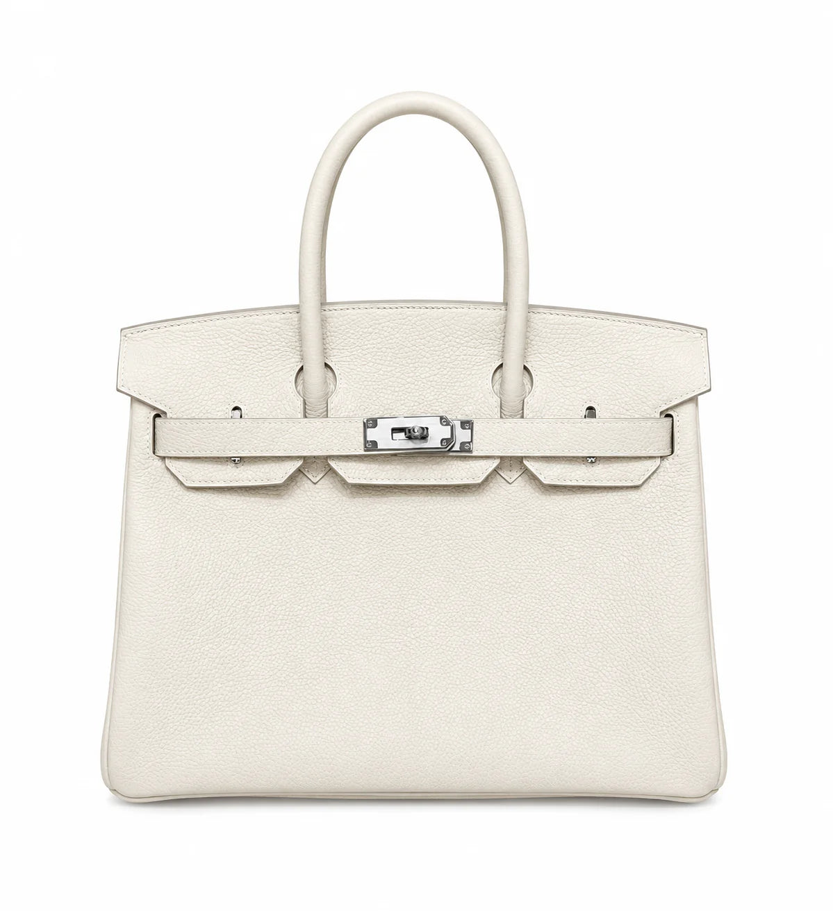 Birkin 30 Retourne in Craie Togo Leather (Palladium Hardware) — Sophisticated Tote Style