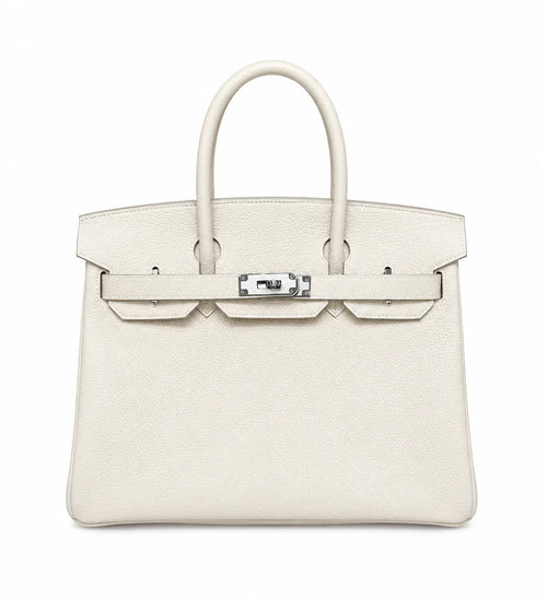 Birkin 30 Retourne in Craie Togo Leather (Palladium Hardware) — Sophisticated Tote Style