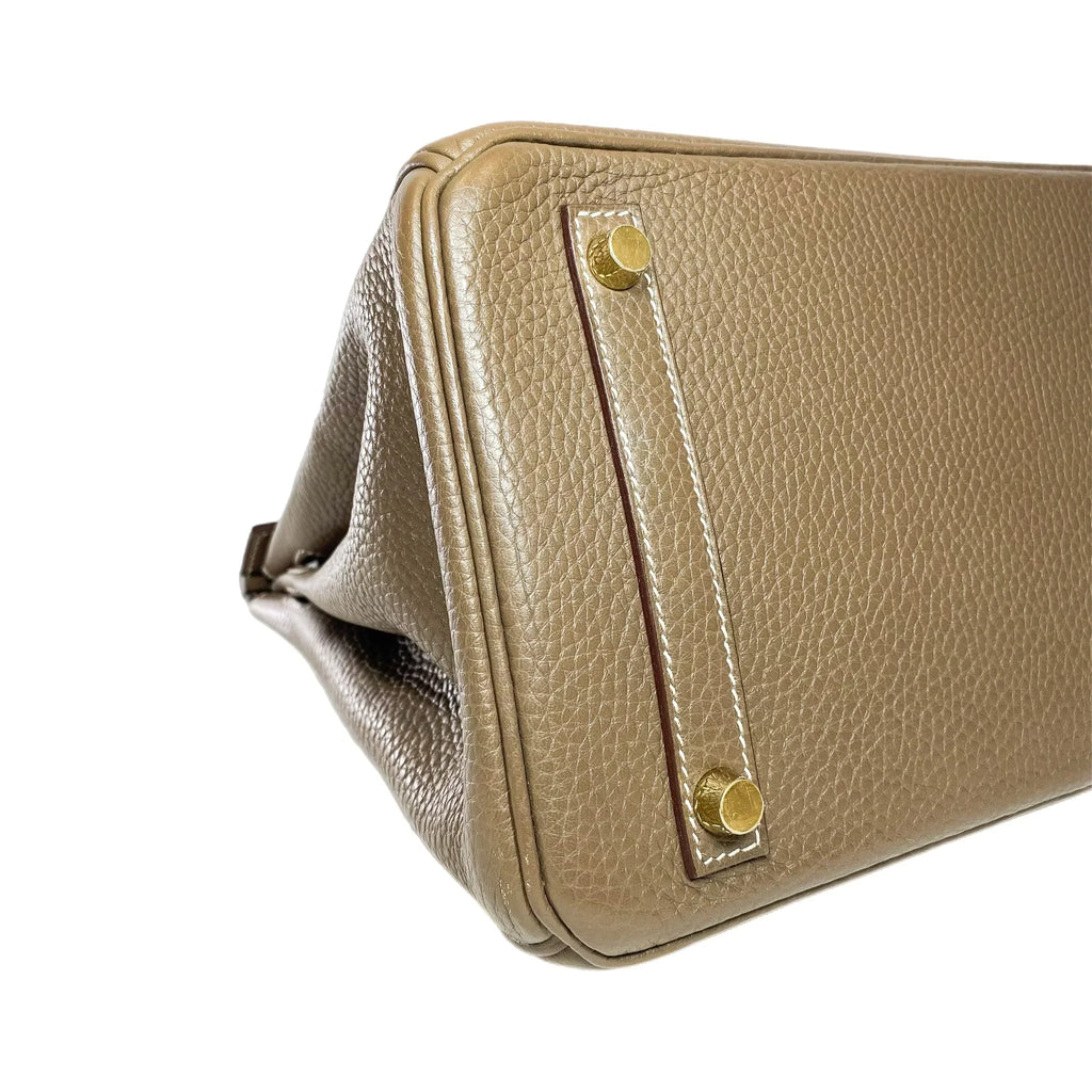 Birkin bag made of extremely Togo Birkin 30 Etoupe — Structured Top-Handle Tote