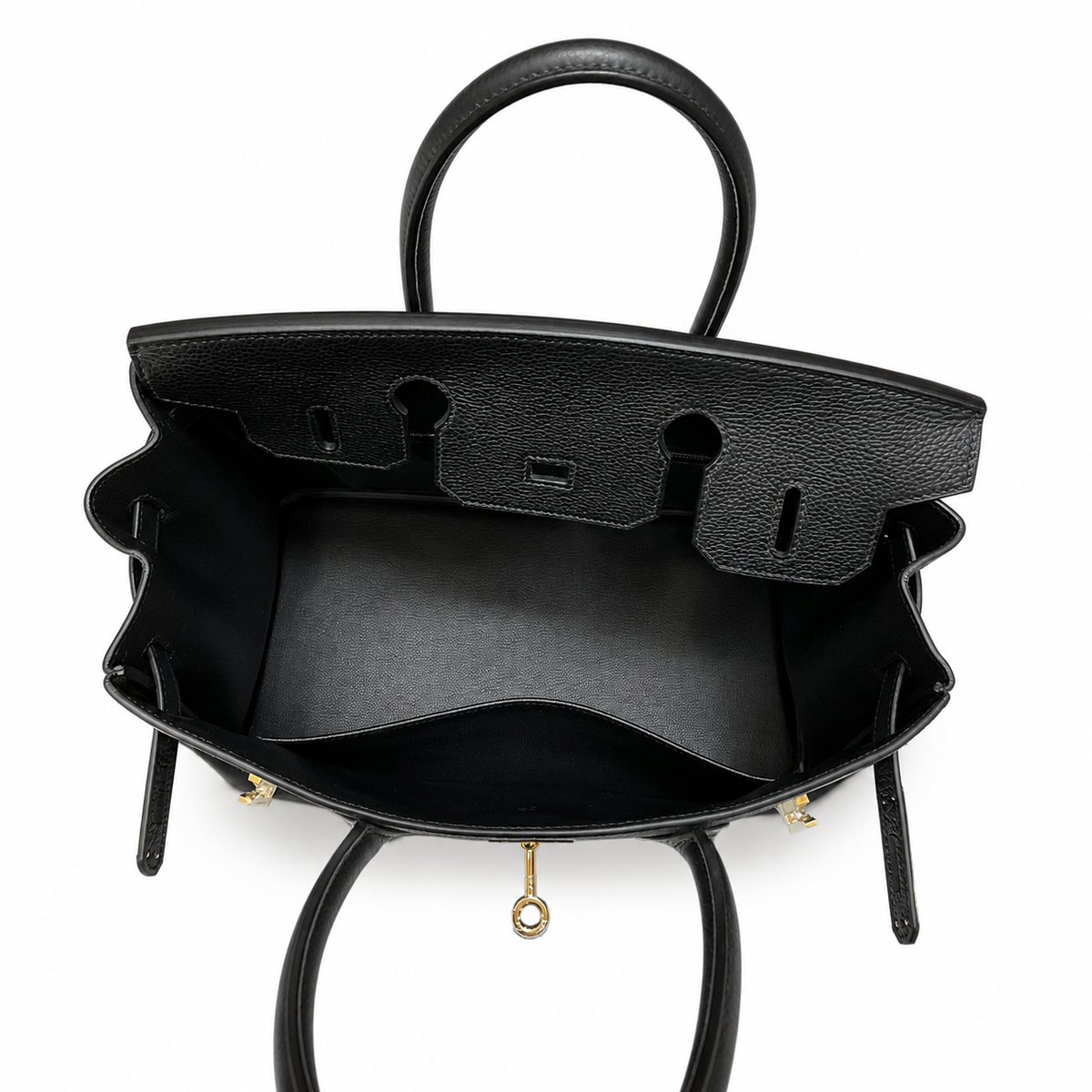 Birkin 30 Retourne in Noir Togo Leather (Gold Hardware) — Refined Structured Tote