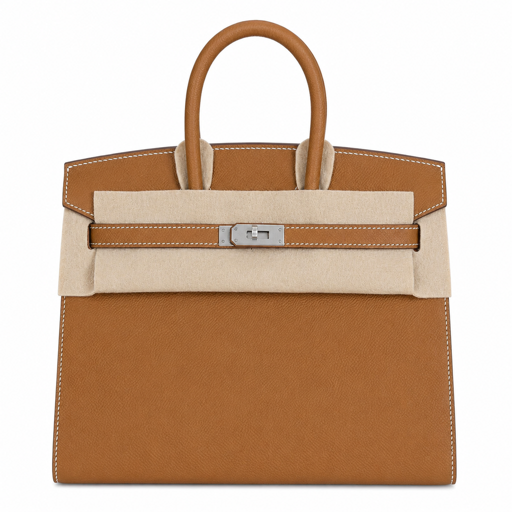 Birkin 25 Sellier 37 Gold Epsom Silver Hardware — Elegant Hand-Carry Design