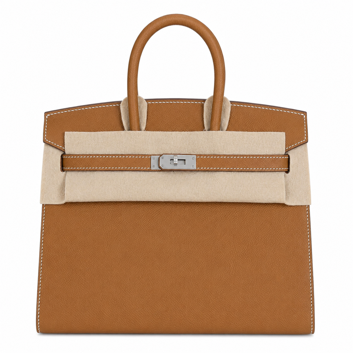 Birkin 25 Sellier 37 Gold Epsom Silver Hardware — Elegant Hand-Carry Design