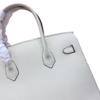 Birkin Style 25/30 Sellier in Craie Epsom Leather (Gold Hardware) — Streamlined Structured Bag