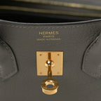 Birkin 25 Gris Meyer crafted from incredibly soft Togo calfskin leather — Polished Top-Handle Bag