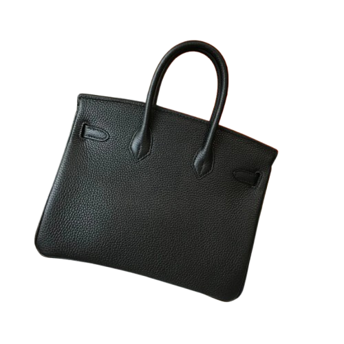 Birkin Retourne in Noir Togo Leather with Contrast Interior (Palladium Hardware) — Streamlined Structured Bag