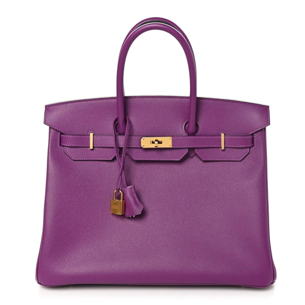 Birkin bag made of extremely Epsom Birkin 35 Anemone — Distinctive Carryall Silhouette
