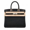 Birkin Ghillies 30 Total Black Leather Top-Handle Bag — Structured Top-Handle Tote