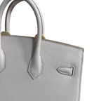Hermès Birkin 25 Sellier Mauve Pale Epsom Silver Hardware — Polished Top-Handle Bag