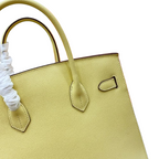 Birkin Style 25/30 Sellier in Lime Epsom Leather (Gold Hardware) — Timeless Structured Handbag