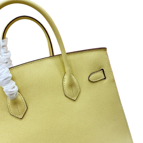 Birkin Style 25/30 Sellier in Lime Epsom Leather (Gold Hardware) — Timeless Structured Handbag