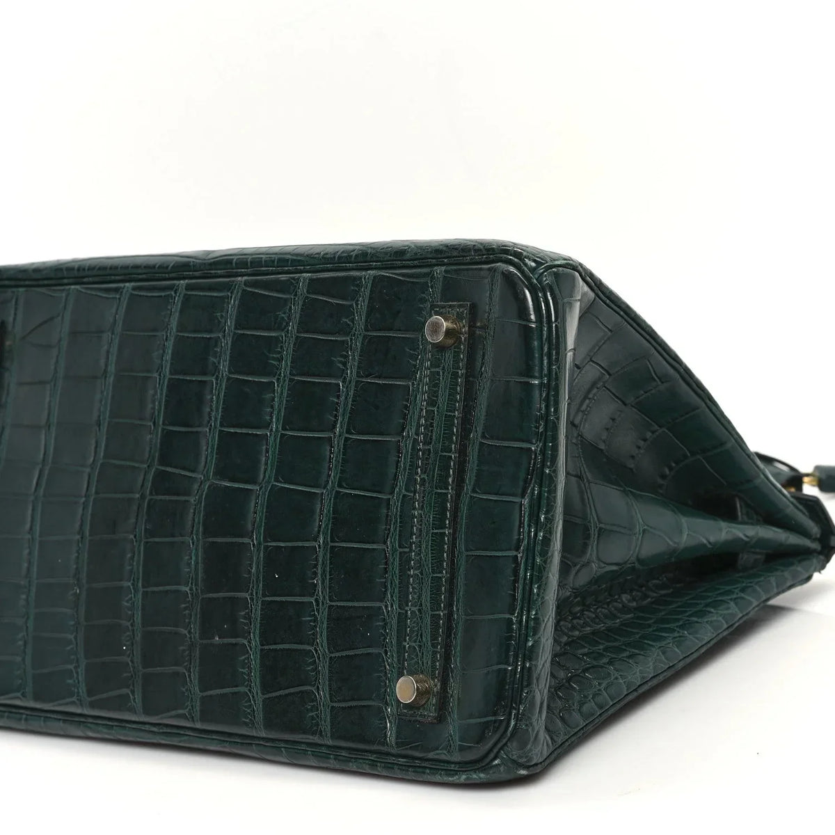 Birkin Vert Titien Matte Alligator Gold Hardware — Structured Top-Handle Tote