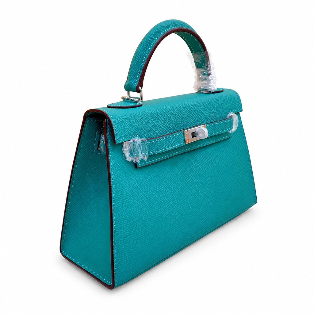 Mini Kelly II Sellier 19cm & 22cm Vert Jade Epsom Leather Palladium Hardware — Sophisticated Small-Scale Bag