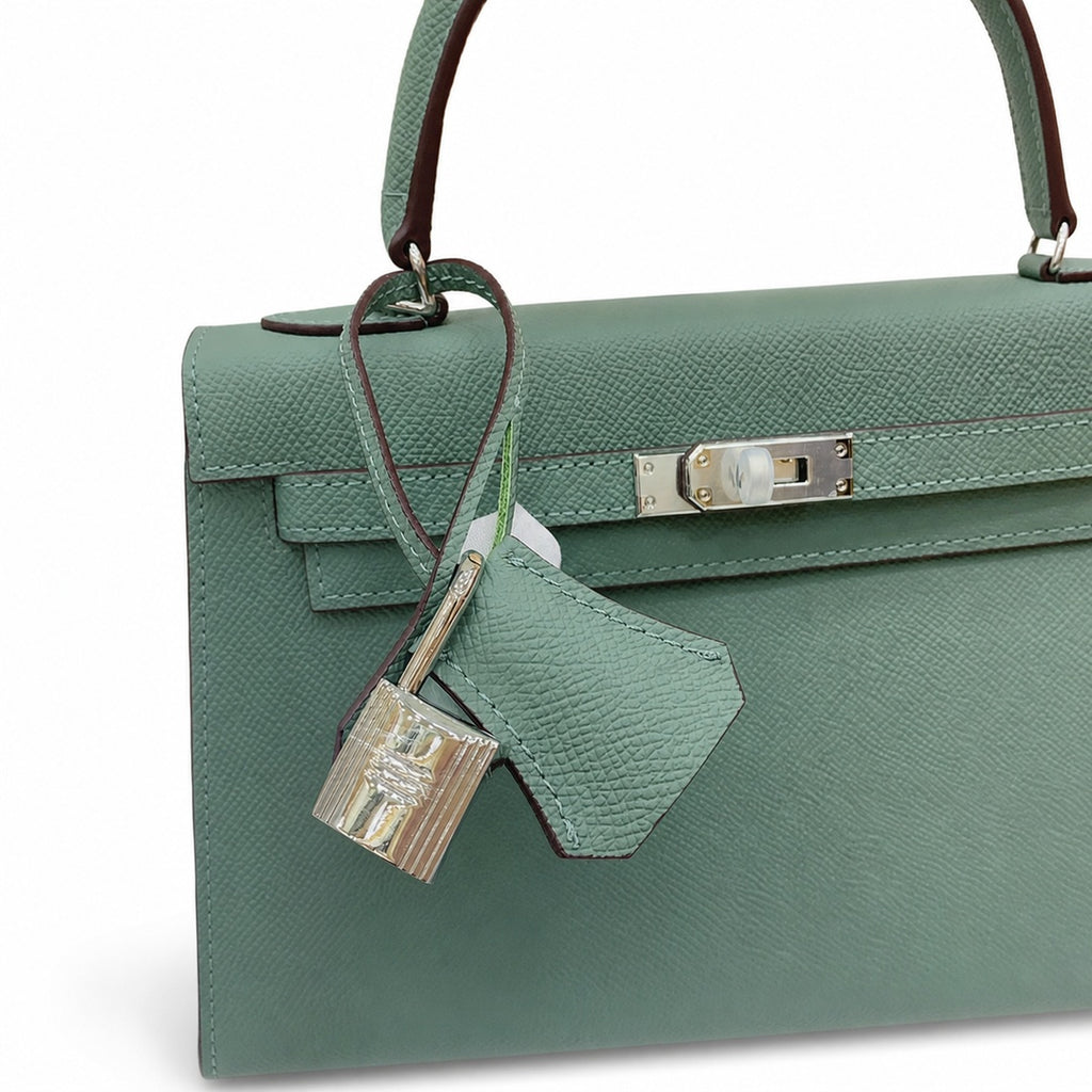 Kelly Sellier 25cm & 28cm Vert Cypress Epsom Leather Palladium Hardware Commute Shoulder — Classic Hand-Carry Silhouette